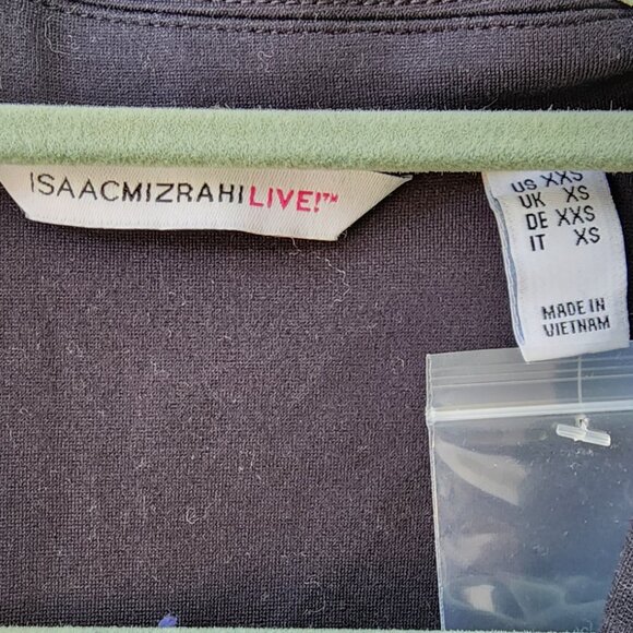 Isaac Mizrahi Live! Stretch Knit Blazer Jacket | XXS | Pitch Black New - Picture 8 of 9